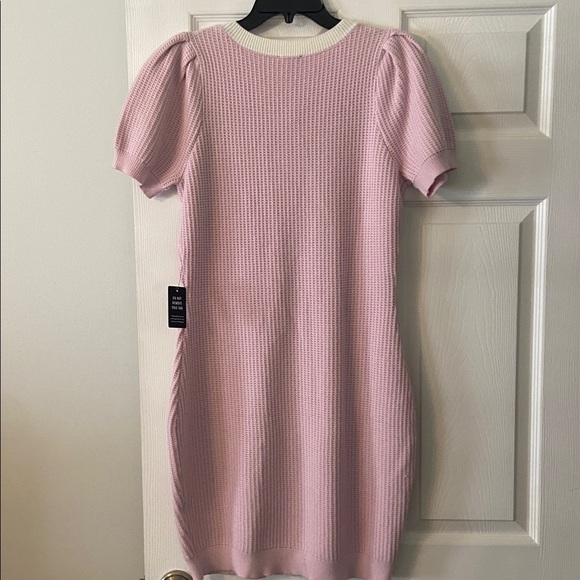 Express Light Pink Knit Mini Dress length 36” pit to pit 34” so beautiful dress - Picture 6 of 8